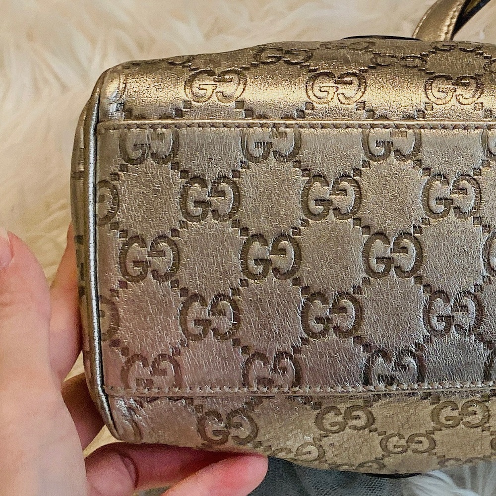Gucci gold monogram Guccissima GG handbag - Picture 6 of 7